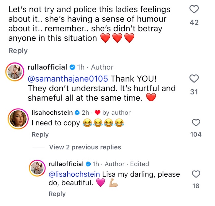 RHORI Rulla Pontarelli Reacts to Mistress Video Backlash as Lisa Hochstein Weighs in