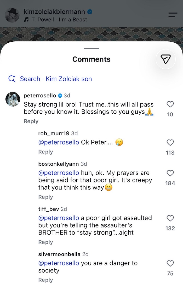 RHOM Alexia Nepola's son Peter Rosello Defends Kim and Kroy's Son KJ Amid Sexual Assault Claims