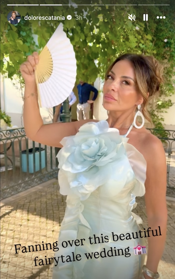 Dolores Catania at Son Frankie's Wedding in Portugal