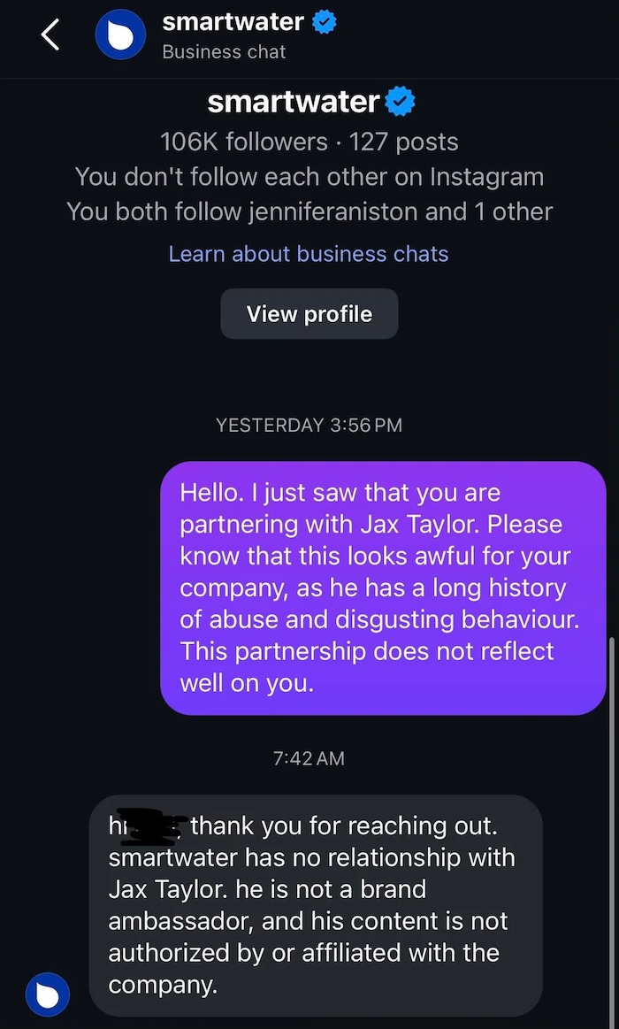The Valley Jax Taylor Exposed for Fake Sponsorship Post