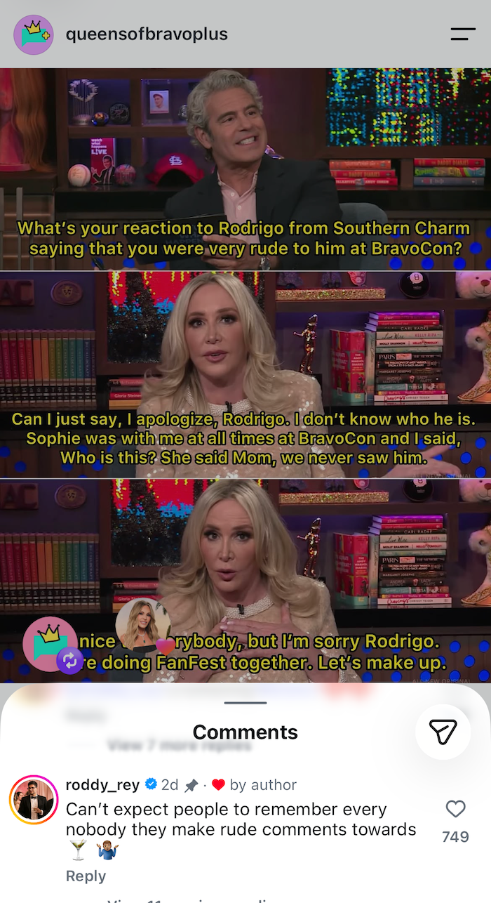Rodrigo Reyes Doubles Down on Claim of Shannon Beador Being Rude at BravoCon