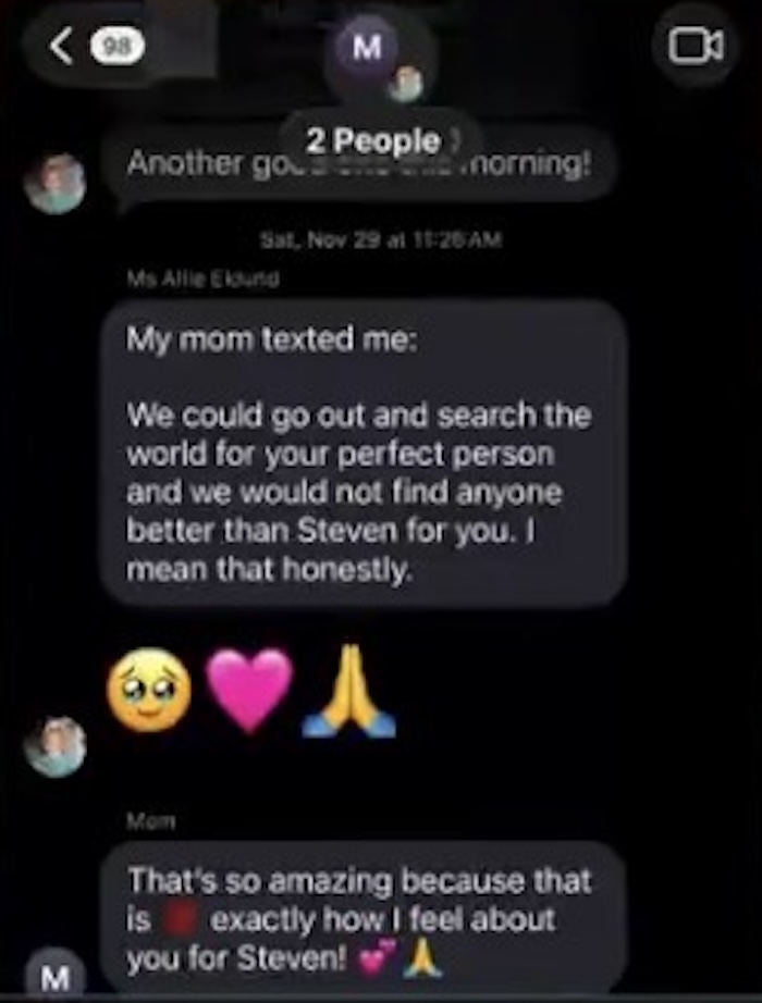 Steven McBee Jr Leaks Text Proving Allie Eklund's Family Liked Him