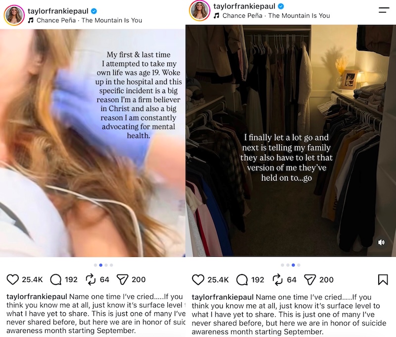 SLOMW Taylor Frankie Paul Opens Up About Suicide Attempt at 19