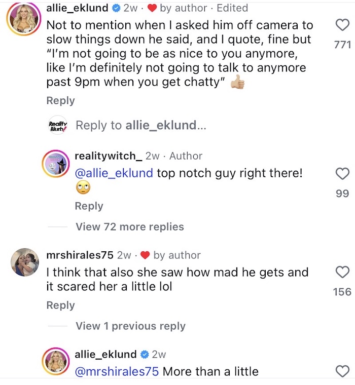 McBee Dynasty Allie Eklund Admits She Was Scared of Steven McBee Jr.'s Anger Issues