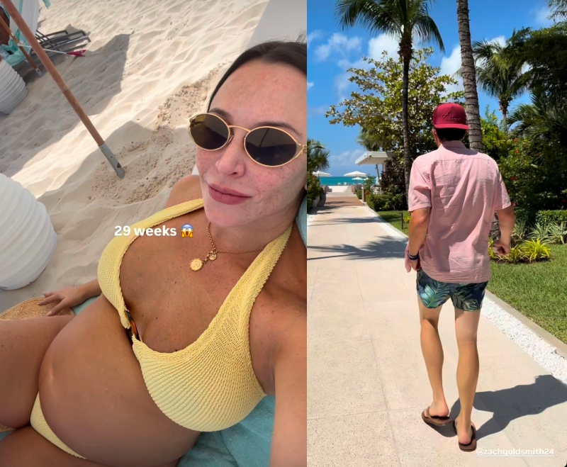 Farrah Aldjufrie Enjoys Babymoon at 29 Weeks Pregnant