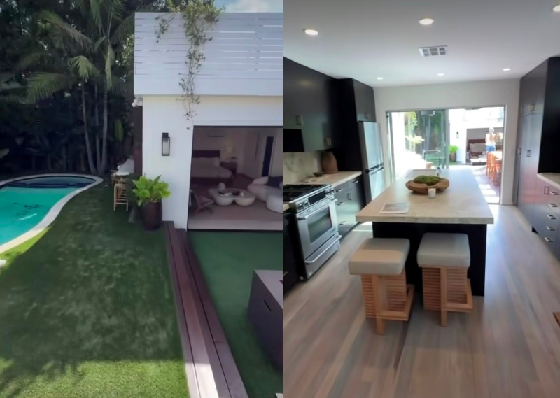 Summer House Jesse Solomon Los Angeles House Pool and Kitchen