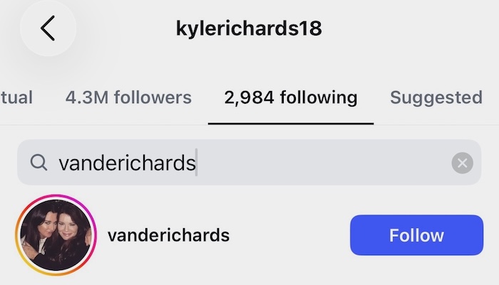 RHOBH Kyle Richards Follows Instagram Page Dedicated to Lisa Vanderpump Friendship