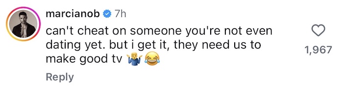 Marciano Brunette Reacts to Rumors He Cheated on Jessi Draper