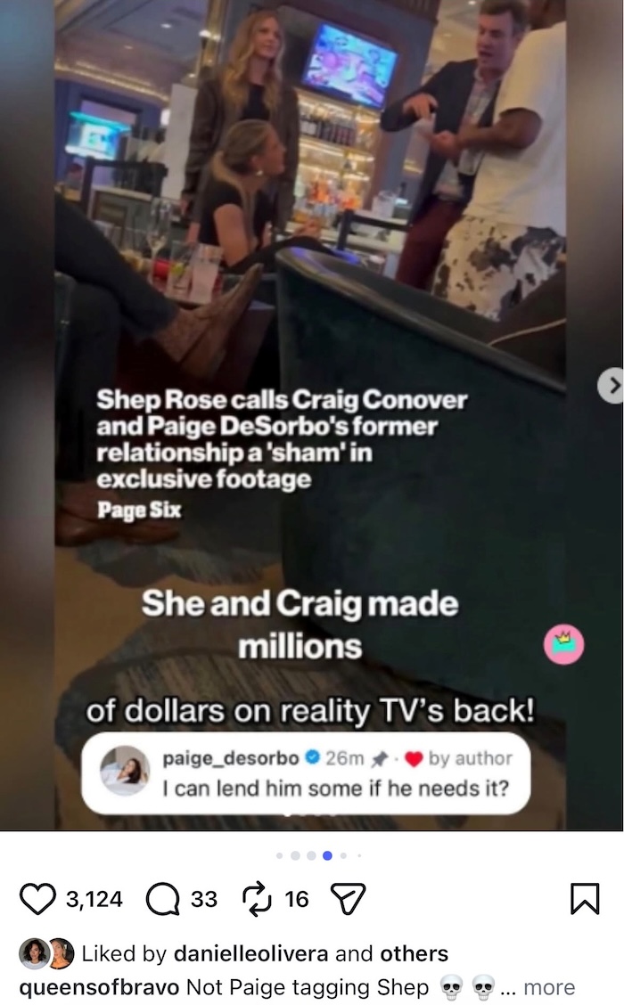 Summer House Paige DeSorbo Shades Shep Rose's Finances
